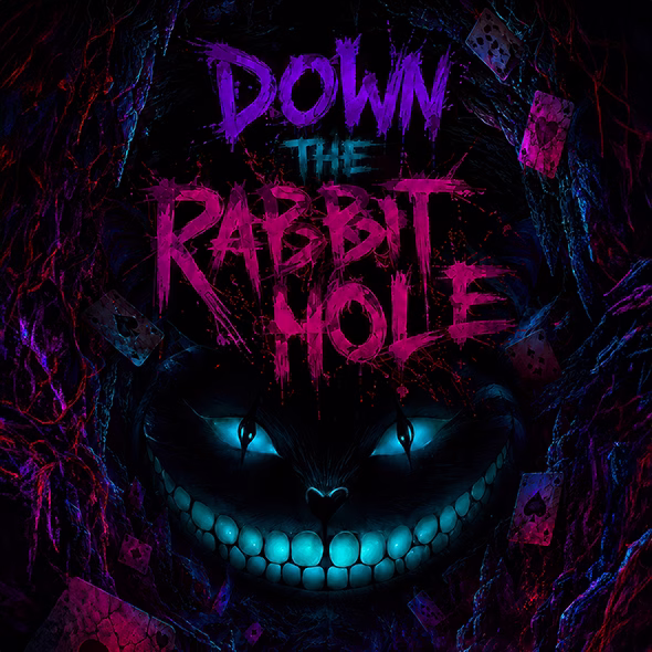 Down the Rabbit Hole haunting theme for Rushmore Cave at Rush Mountain Adventure Park and the Haunting of Keystone